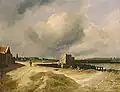 View of Irishtown from Sandymount, 1823, Oil on canvas, 14 x 18 in, 35.5 x 45.7&nbsp;cm.