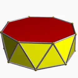 An octagonal antiprism contains two octagonal faces.