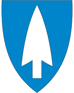 Coat of arms of Odda Municipality (1982-2019)