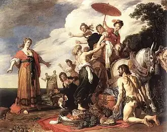 Odysseus and Nausicaa (1619) by Pieter Lastman