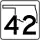 State Highway 42 marker