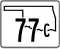 State Highway 77C marker