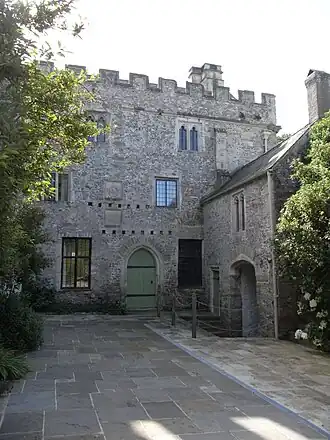 Late fourteenth-century section of Bonville's birthplace.