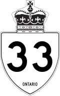 Highway 33 marker