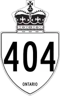 Highway 404 marker