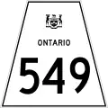 Highway 549 marker