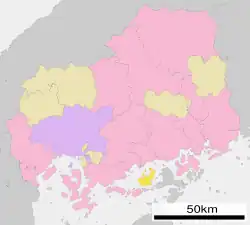 Location of Ōsakikamijima in Hiroshima Prefecture