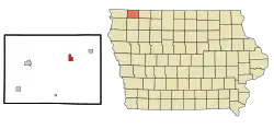 Location of Ocheyedan, Iowa
