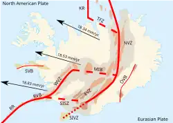 Iceland deformation zones