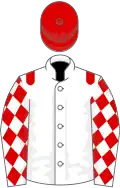 White, red epaulets, diamonds on sleeves, red cap