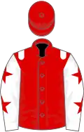 Red, white epaulets, white sleeves, red stars
