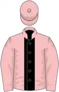 Pink, black panel, pink cap