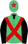 Emerald Green, Red cross belts, Black sleeves, Emerald Green cap, Red star