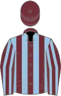 WINE, light blue stripes, wine cap