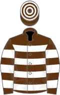 Brown and white hoops