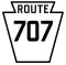 Pennsylvania Route 707 marker