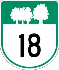 Route 18 marker