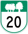Route 20 marker