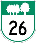 Route 26 marker