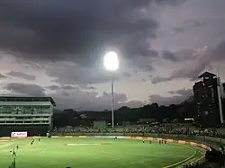 The stadium under lights