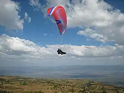 Paragliding in Kerio Escarpment near Iten.