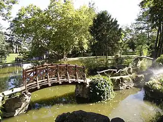 The gardens of the manor in Grigny-sur-Rhône