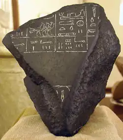 Untied version of papyrus roll from Palermo Stone fragment