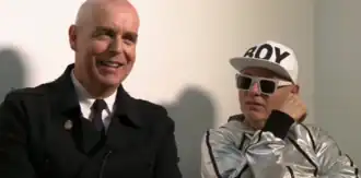 Neil Tennant (left) and Chris Lowe (right) during an interview in 2013