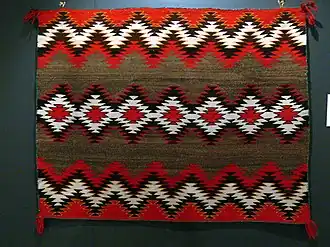 Navajo people single saddle blanket (1880s)