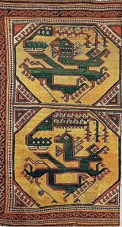 Phoenix and Dragon carpet, 164&nbsp;cm ×&nbsp;91&nbsp;cm (65&nbsp;in ×&nbsp;36&nbsp;in), Anatolia, circa 1500, Museum of Islamic Art, Berlin, Inv. No. I.4
