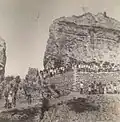 Photograph of Qila Anandgarh Sahib in Anandpur Sahib during excavation, renovation, or demolition work