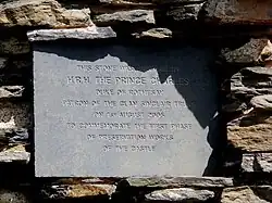 Plaque unveiled by the Duke of Rothesay as patron of the Clan Sinclair Trust