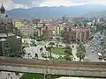 View of museum and plaza
