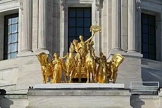 Progress of the State Quadriga, Minnesota State Capitol, St. Paul, Minnesota (1905–1907)