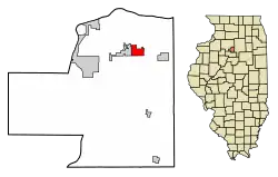 Location of Granville in Putnam County, Illinois.