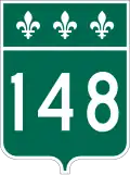 Route 148 marker