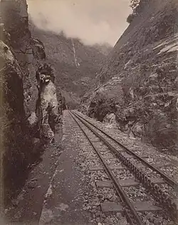 NMR line showing rails and rack in 1900