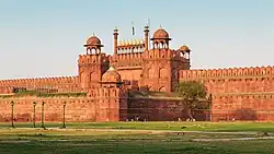 The Red Fort in Delhi, built between 1639 and 1648 as the citadel of Shah Jahan's new capital[297]