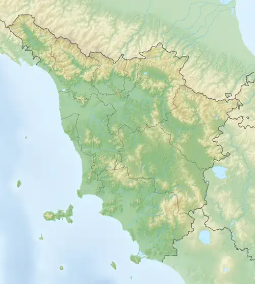 Lago di Sibolla is located in Tuscany
