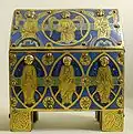 Casket : Apostles and angels, gilded champlevé Limoges enamel, 2nd quarter of the 13th century