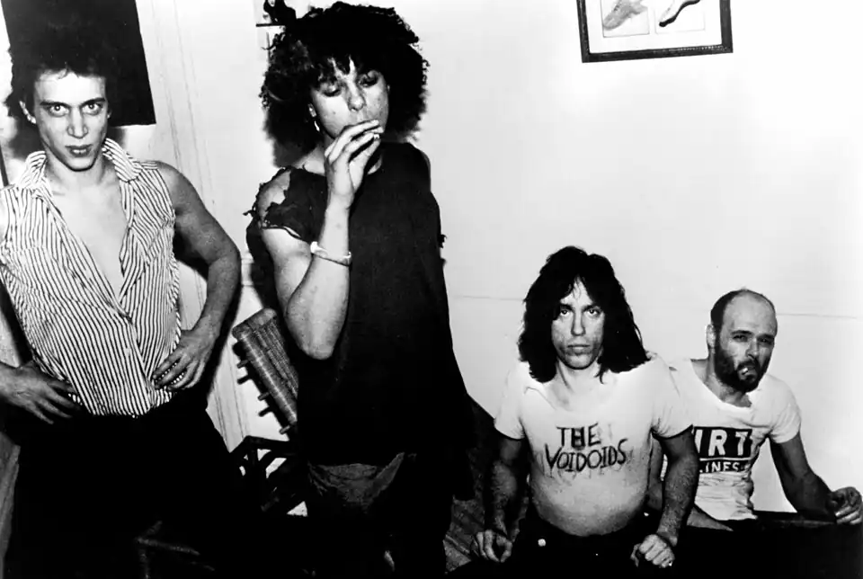 Julian (second from left) as part of Richard Hell and the Voidoids in 1977
