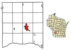 Location of Richland Center in Richland County, Wisconsin