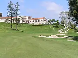 Riviera Country Club (1927, with William P. Bell), Pacific Palisades, California. Because of the half-bowl shape of the topography, the 18th hole is nicknamed "The Amphitheater".
