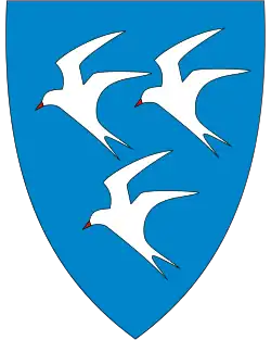Coat of arms of Roan Municipality (1987-2019)