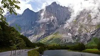 Mountains surrounding the river valley