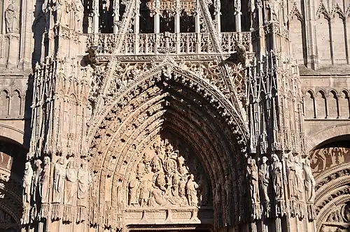 Tympanum of the portal of Notre-Dame