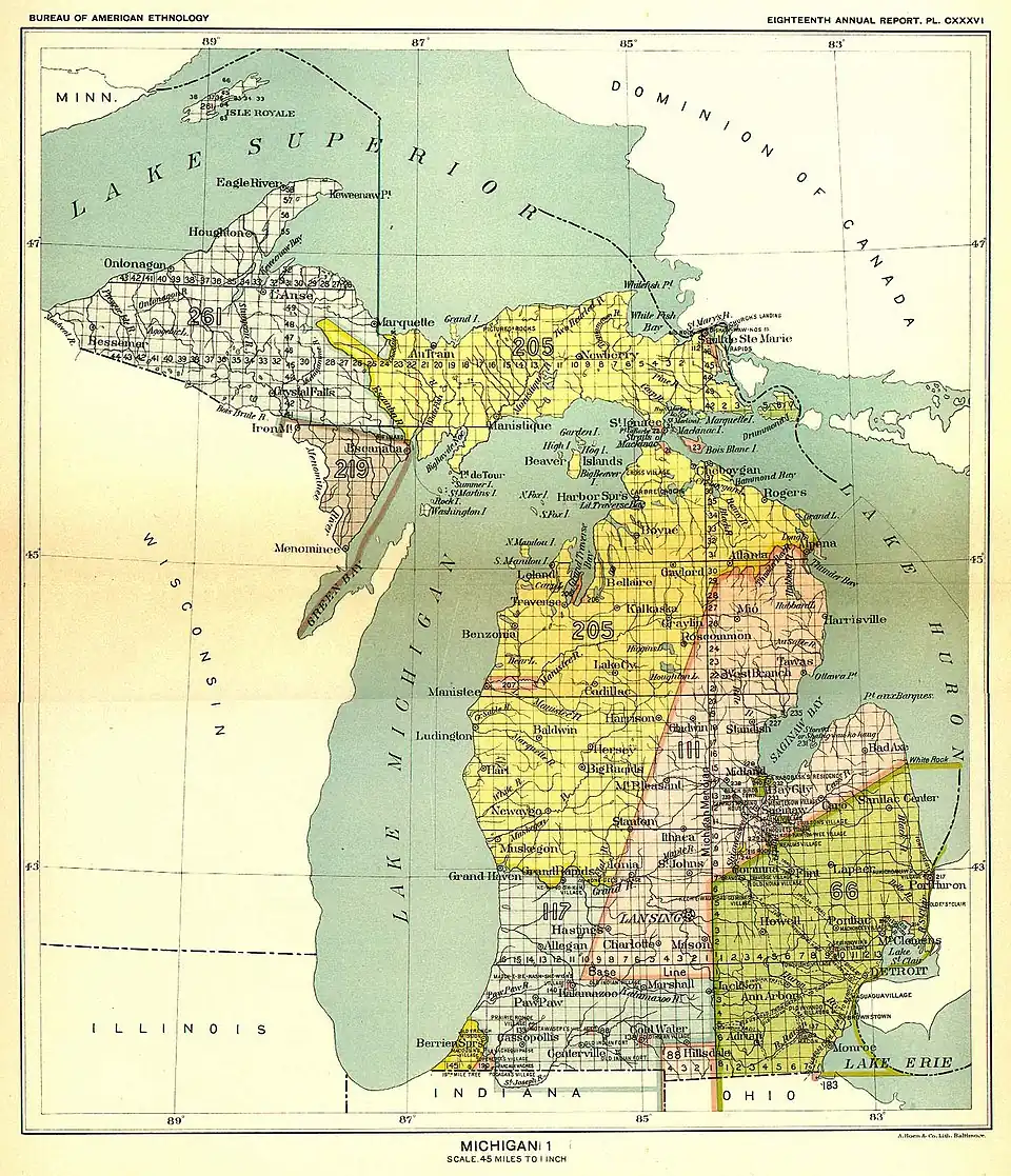 Major Native American land cessions that resulted in what is now Michigan