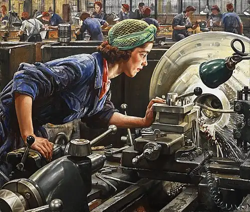 Laura Knight's 1943 Ruby Loftus Screwing a Breech-ring