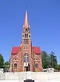 The Polish basilica in Cacica (Polish: Kaczyka)