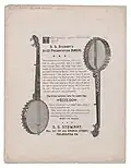 Advertisement: S. S. Stewart's Presentation Banjo, included in Horace Weston's "Seek No Further March" sheet music.